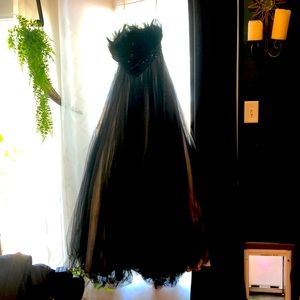 Prom feathered dress